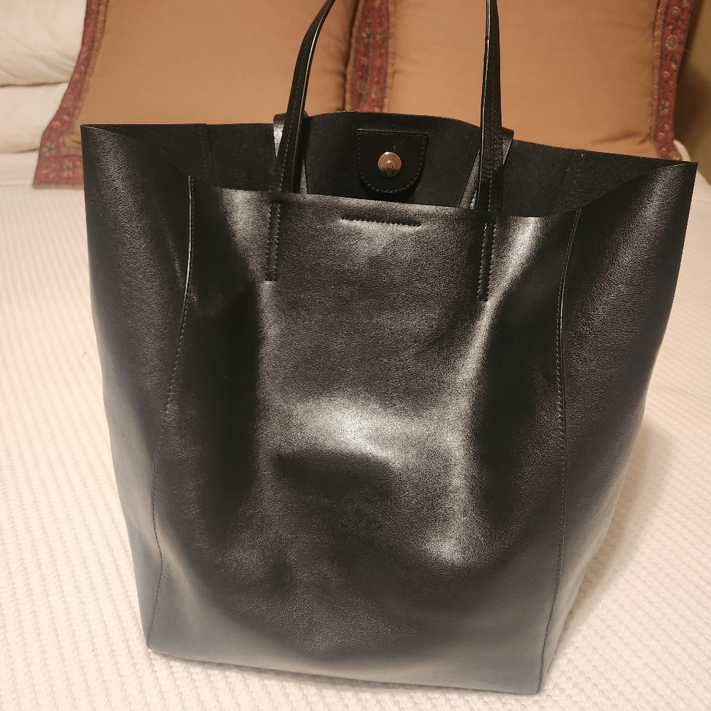 Banana Republic Black Leather Tote